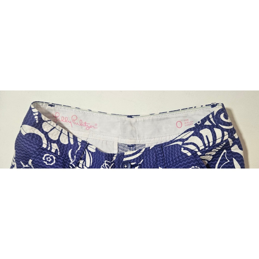 Lilly Pulitzer Walsh Textured Spectrum Tide Pool Shorts~Size 0~EUC - Picture 2 of 3
